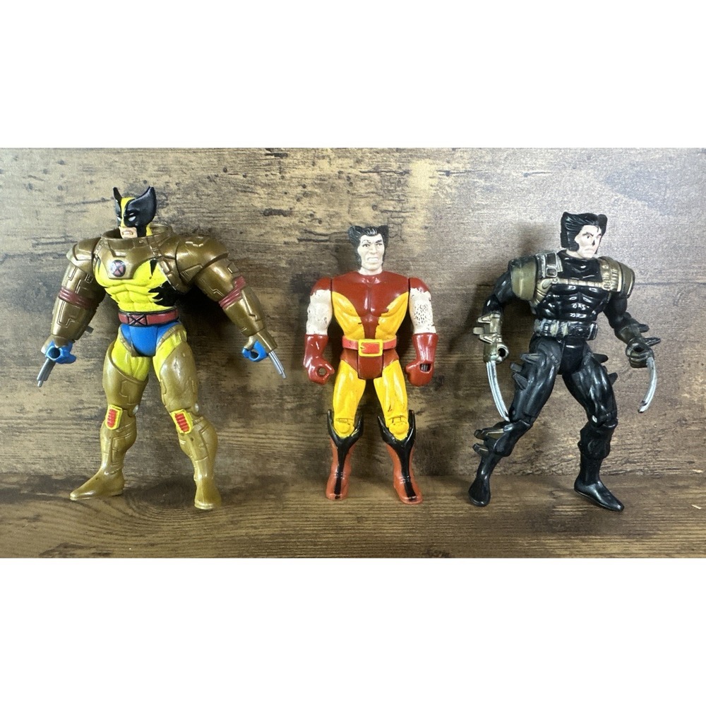 Spy Wolverine X-Men Marvel ToyBiz 1993 5" Clean 3 Figure Bundle Fast Shipping